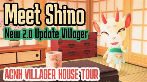 Meet Shino | ACNH 2.0 Update New Villager (House Tour, Villager Info & More) - YouTube