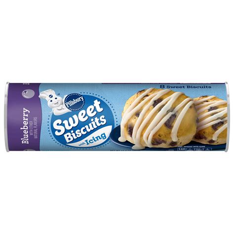 Pillsbury Blueberry Sweet Biscuits with Icing - Shop Biscuit & Cookie Dough at H-E-B