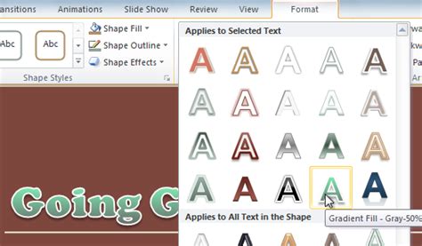 PowerPoint 2010: WordArt and Shapes