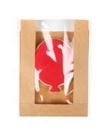 Kraft Paper Bread Bags with Window | 10 1/4" x 4" x 14" | 100 Pack