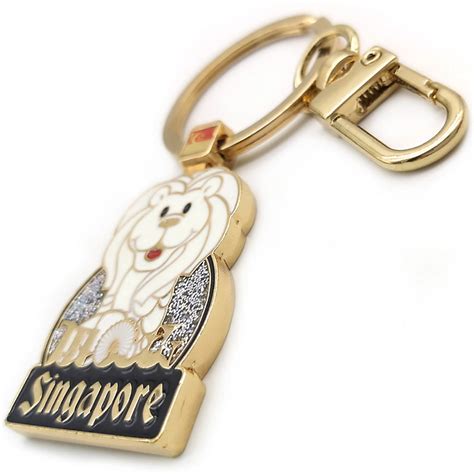 Buy SINGAPORE PREMIUM METAL KEYCHAIN - ICONIC SINGAPORE WITH MERLION ...