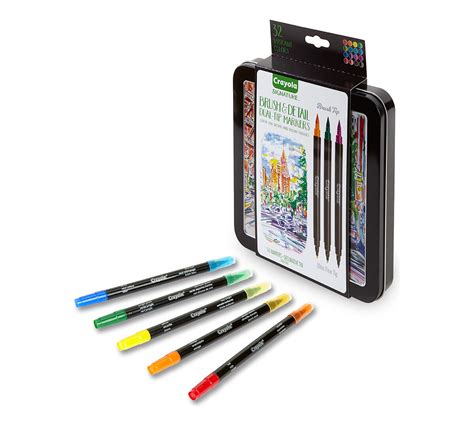 Brush Markers, Dual Tip with Ultra Fine Marker| Crayola.com