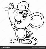 Coloring Page Outline Cartoon Mouse Book Kids Stock Vector  sketch template