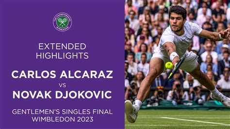 Carlos Alcaraz vs Novak Djokovic: Extended Highlights | Wimbledon 2023 ...