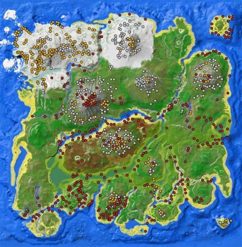 Ark The Island Resource Map | Ark survival evolved bases, Game ark ...