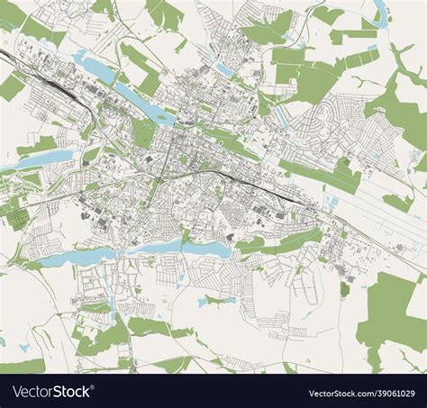 Map of the city khmelnytskyi ukraine Royalty Free Vector