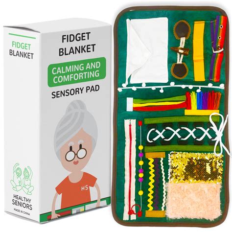 Healthy Seniors Fidget Blanket For Dementia Calming Dementia Activities For Seniors Dementia ...