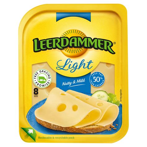 Leerdammer Light Dutch Cheese 8 Slices 160g | Speciality Cheese ...