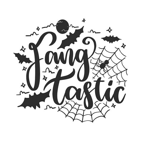 Premium Vector | Halloween lettering quotes and sayings for printable poster and halloween ...