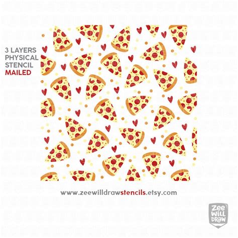 Pizza Stencil for Cookies Cakes and Craft 3 Layers - Etsy