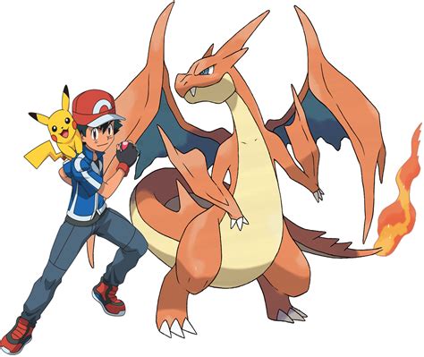 Ash And His Mega Charizard - Y by Frie-Ice on DeviantArt