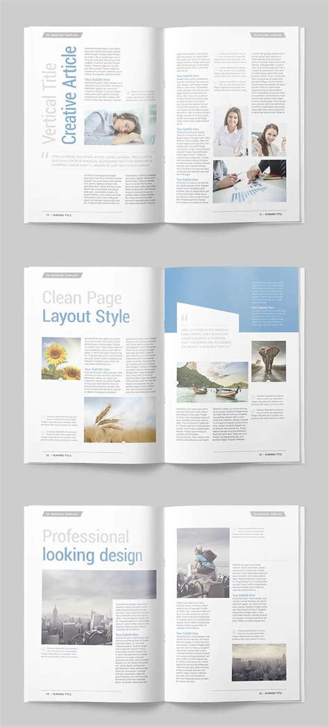 Magazine Template. 50 Unique Pages | Indesign magazine templates ...