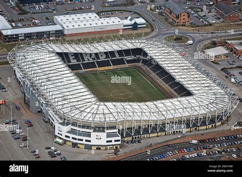 Aerial photograph of Derby County F.C.'s Pride park stadium Stock Photo ...