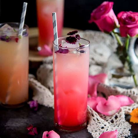 Blushing Ginger Rose Fizz (A Rose Mocktail + Cocktail) - The Flavor Bender