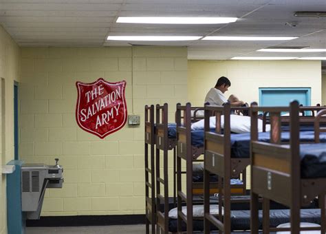 A view of the bunks at The Salvation Army homeless shelter near downtown Las Vegas on Tuesday,