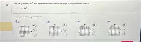 Solved Use the graph of y=x6 and transformations to sketch | Chegg.com