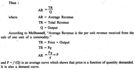 Revenue Types : Total, Average and Marginal Revenue