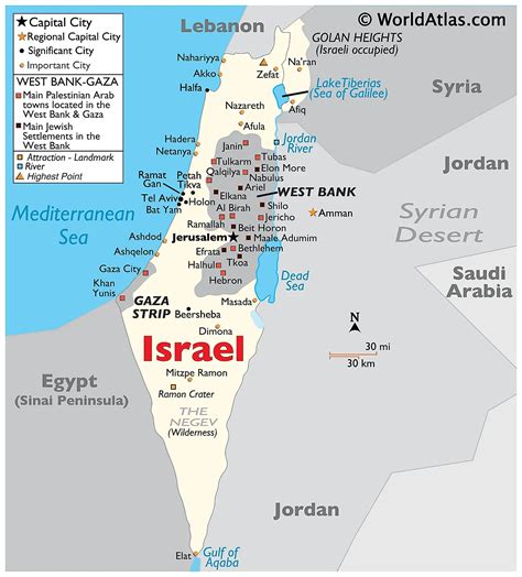 Israel In World Map Jerusalem Maps Transport Maps And Tourist Maps ...