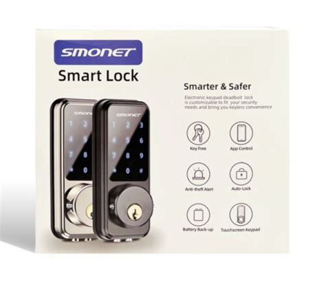 SMONET Smart Lock Keyless Entry Door Lock Digital Keypad Electronic Deadbolt APP | eBay