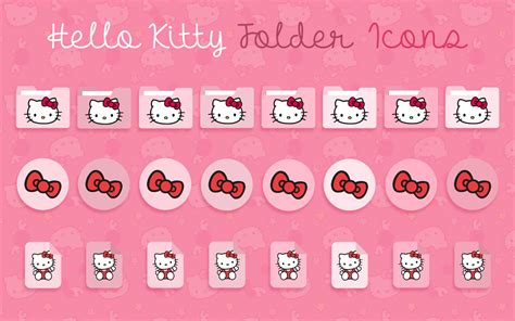 Hello Kitty Folder Icons - Sanrio Mac Folder Icons Aesthetic Free