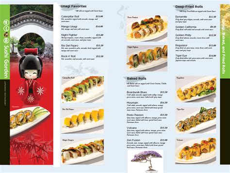 MENU – SUSHI GARDEN JAPANESE RESTAURANT