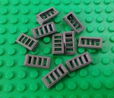 *NEW* Lego Small Grey 1x2 Grill Slope Plates Bricks Spaceships Detail ...