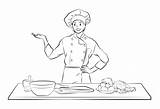 Girl Chef Coloring Pages sketch template