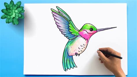 Hummingbird Drawing Easy | How to Draw a Hummingbird - YouTube