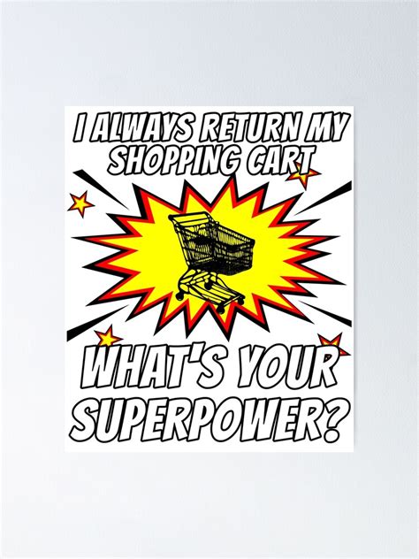 "Shopping Cart Theory Return Meme Comic Bang Funny" Poster by nnnNice-Designs | Redbubble