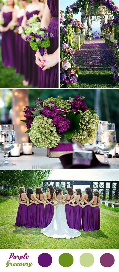 green and purple summer and spring wedding color ideas Wedding Color Palette Summer, Wedding ...