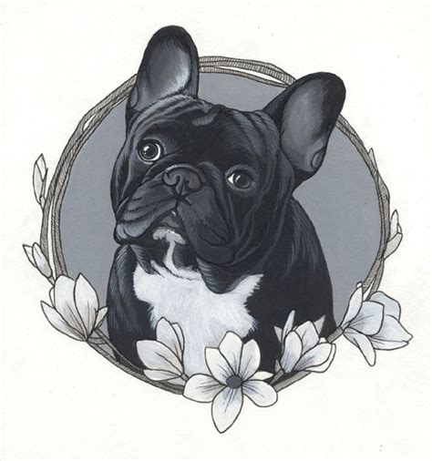 French Bulldog Tattoo Design By Jeroen Teunen. French Bulldog Drawing, French Bulldog Tattoo ...