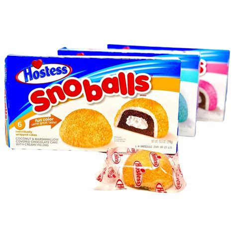 Hostess Blue Snoballs- 6 Pack | American Snack Cakes