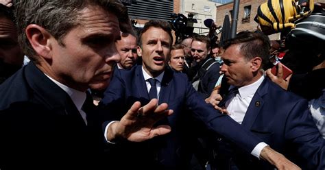 Tomatoes, a slap and lots of eggs: 5 times French protesters attacked Emmanuel Macron – POLITICO