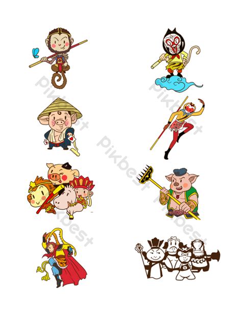 Journey To The West Cartoon Character | PSD PNG Images Free Download - Pikbest