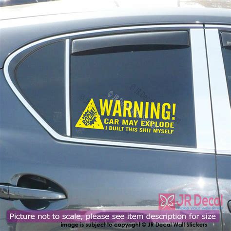 Funny Warning Car window stickers, vinyl sticker for car window, Car ...