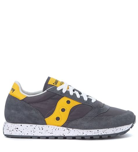 Saucony Jazz Grey And Yellow Suede Sneaker | ModeSens | Sneakers ...