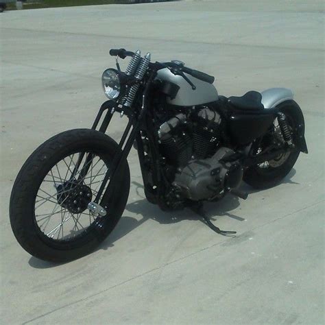 Springer front end on a nightster. Sportster Bobber, Bobber Chopper, Harley Davidson Nightster ...