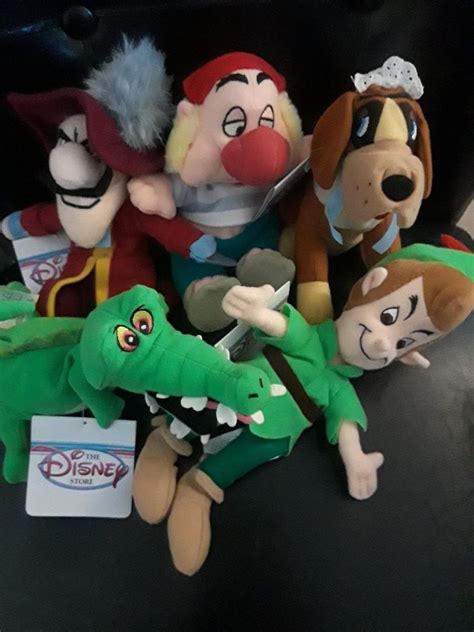 Disney Peter Pan Bean Bag Plush Pan Croc Capt Hook Nana Dog Smee 8" With Tags | #1955695553