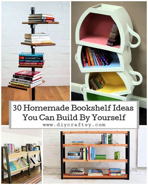 30 Homemade Bookshelf Ideas You Can Build by Yourself ⋆ DIY Crafts