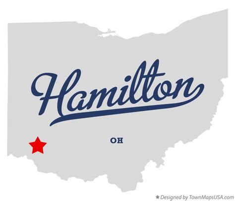 Map of Hamilton, Warren County, OH, Ohio