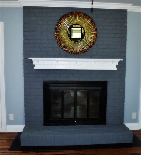 Painted Brick Fireplace Black - JeffryGunning