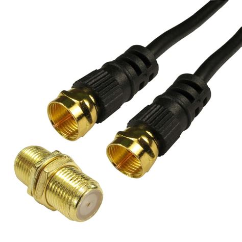 1-20M Satellite Cable Extension F Connector For Sky Lead TV Freesat Virgin Black | eBay