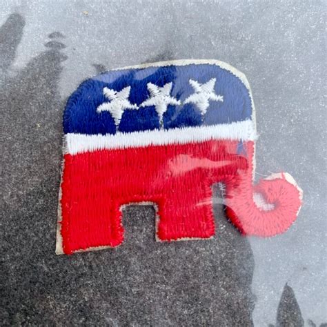 Republican (GOP) Elephant Logo Vintage Novelty Patch - Gem