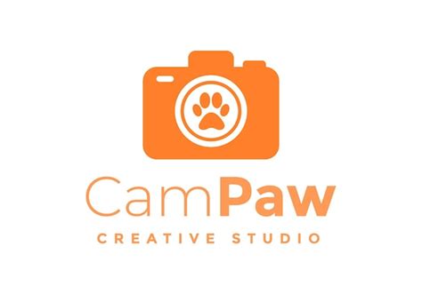 Premium Vector | Paw camera logo template vector design