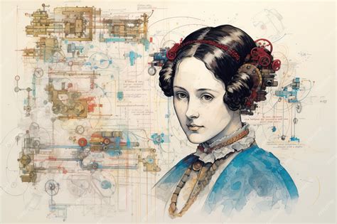 Premium AI Image | Algorithmic Elegance Ada Lovelace and the Dawn of Computation