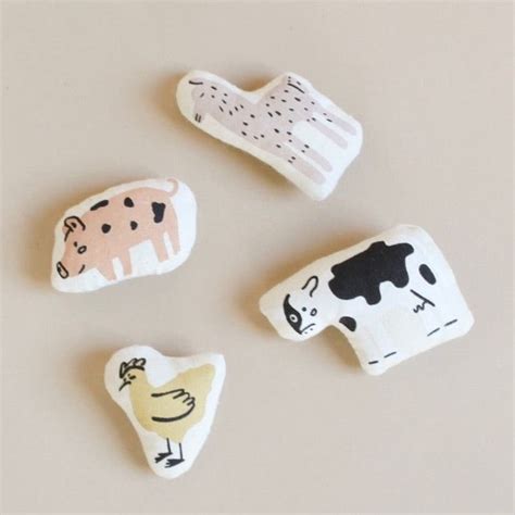 interactive farmhouse + animal pillow | Animal pillows, Play pillow ...