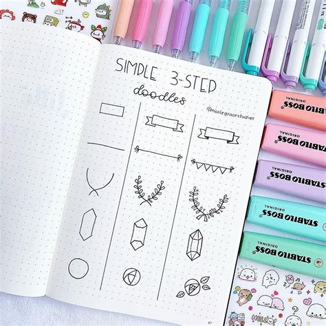 NotebookTherapy.com | bujo 💕 on Instagram: “If you want to add some cute doodles to your ...