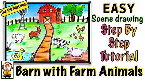 Aprender sobre 54+ imagem farm drawing for kids - br.thptnganamst.edu.vn