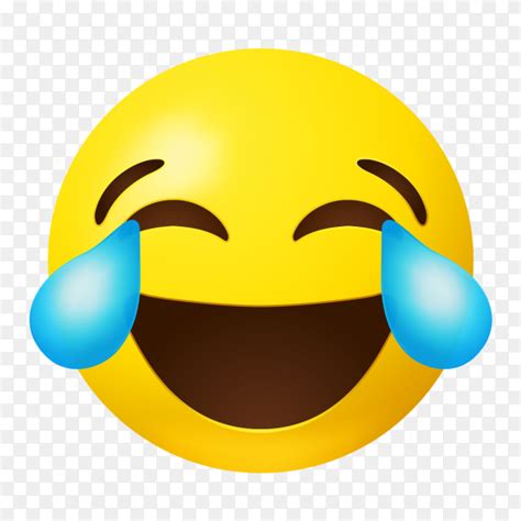 Emoji face with tears joy on transparent background PNG - Similar PNG