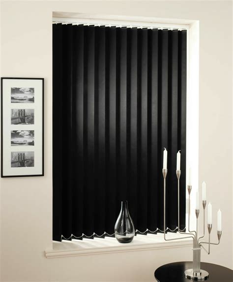 VERTICAL BLINDS RITA BLACK BLACKOUT FABRIC MADE TO MEASURE COMPLETE KIT ...